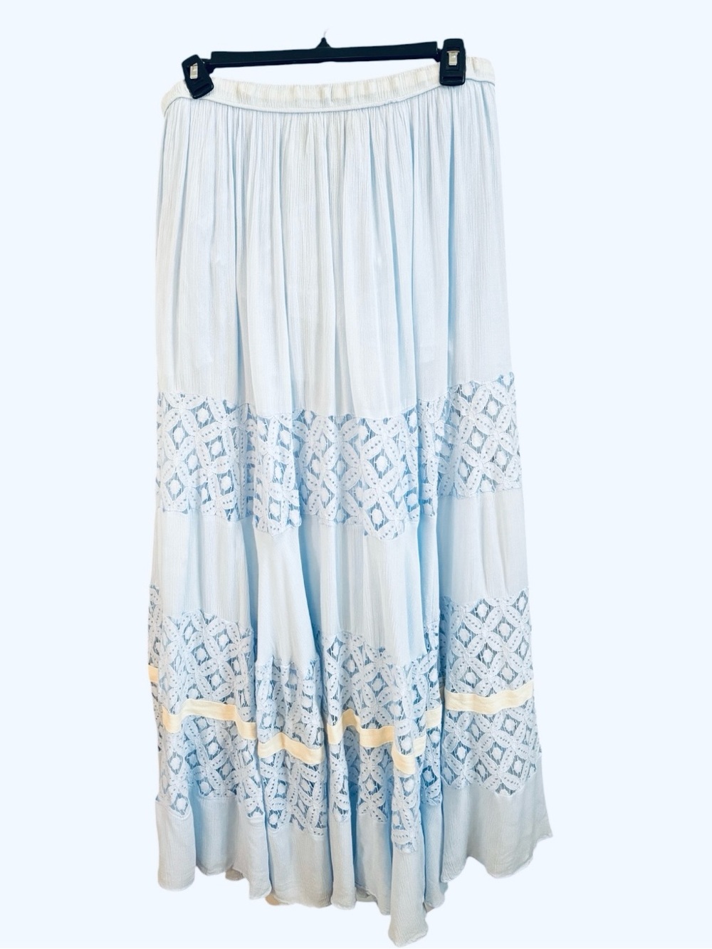 Free People Swept Away Maxi Skirt in Ice Water Size M. NWT - Picture 6 of 11